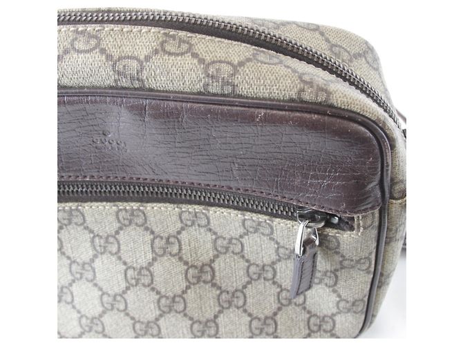 Borsa a Spalla Gucci Beige GG Supreme - vista 6
