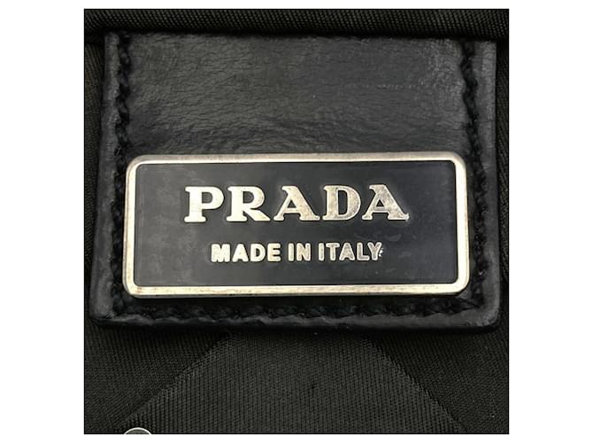 Borsa a tracolla in nylon Prada nera Nero - vista 7