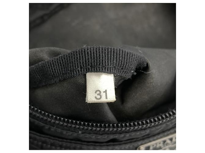 Borsa a tracolla in nylon Prada nera Nero - vista 8