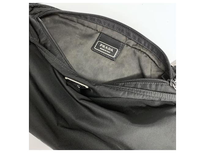 Borsa a tracolla in nylon Prada nera Nero - vista 9