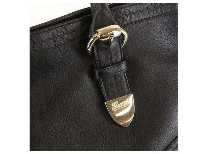 Borsa Tote Gucci Guccissima nera Nero - vista 11