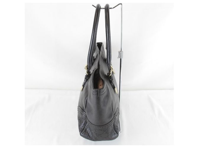Borsa Tote Gucci Guccissima nera Nero - vista 4