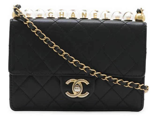 Borsa a tracolla Chanel Matelassé Coco Mark Nero - vista 2