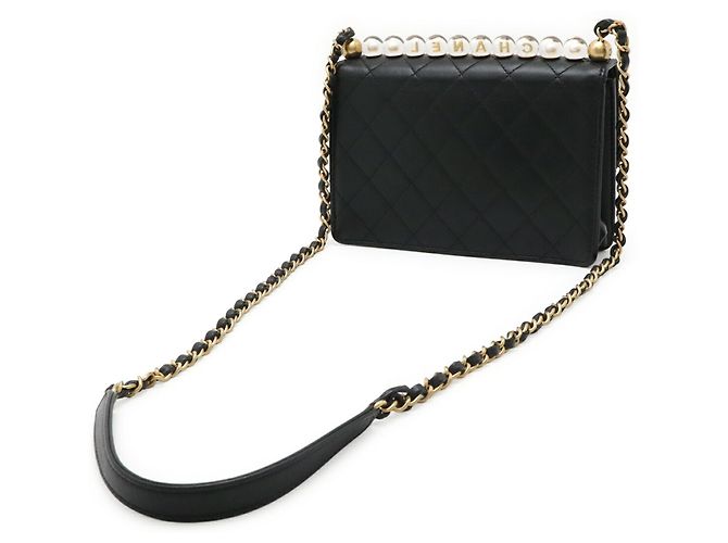 Borsa a tracolla Chanel Matelassé Coco Mark Nero - vista 3