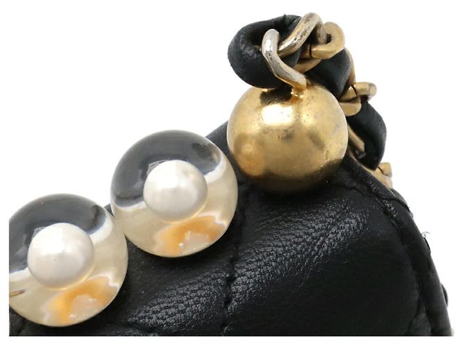 Borsa a tracolla Chanel Matelassé Coco Mark Nero - vista 5