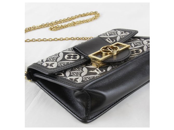 Borsa a Spalla Louis Vuitton Jacquard Portefeuille Dauphine Nero - vista 4