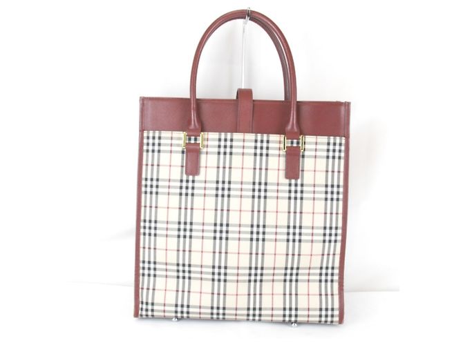 Borsa Tote Burberry Nova Check Rosso - vista 2