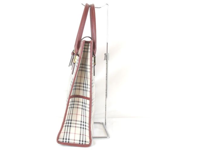Borsa Tote Burberry Nova Check Rosso - vista 3