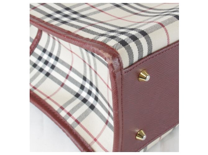 Borsa Tote Burberry Nova Check Rosso - vista 4