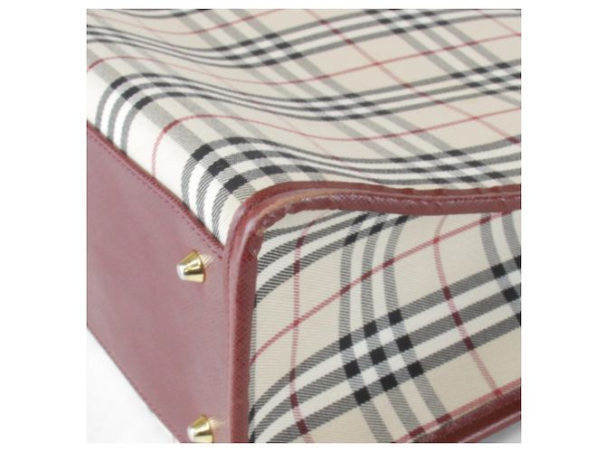 Borsa Tote Burberry Nova Check Rosso - vista 5