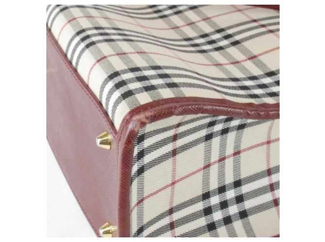 Borsa Tote Burberry Nova Check Rosso - vista 7