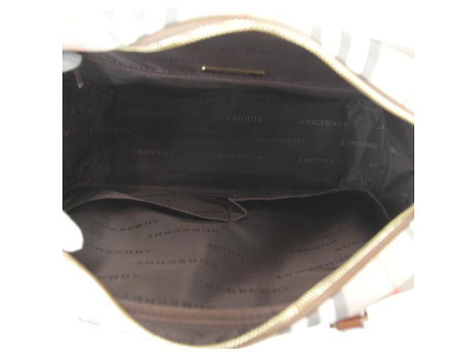 Borsa Burberry Nova Check Shadow Horse Beige - vista 11