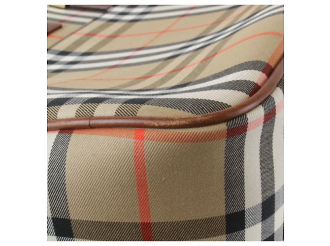 Borsa Burberry Nova Check Shadow Horse Beige - vista 4