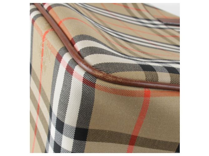Borsa Burberry Nova Check Shadow Horse Beige - vista 5
