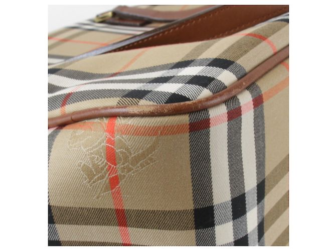 Borsa Burberry Nova Check Shadow Horse Beige - vista 6