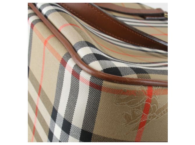 Borsa Burberry Nova Check Shadow Horse Beige - vista 7