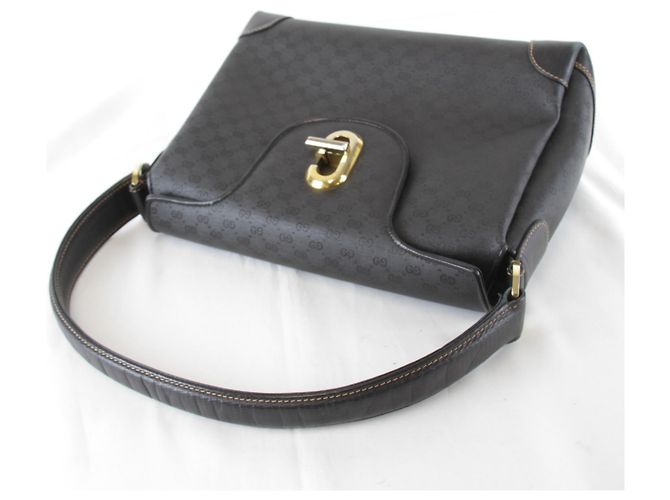 Borsa a Spalla Gucci Micro GG Nera Nero - vista 10