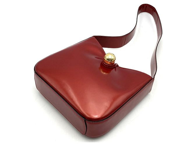 Céline Borsa a tracolla in pelle smaltata rossa Celine Rosso - vista 2