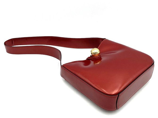 Céline Borsa a tracolla in pelle smaltata rossa Celine Rosso - vista 3