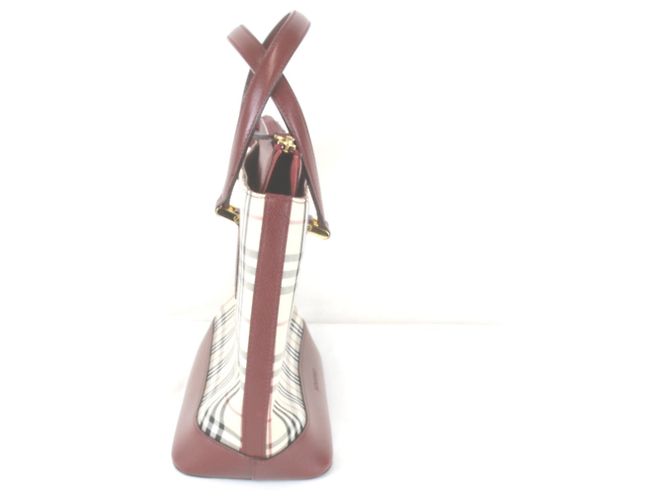 Borsa Burberry Nova Check rossa Rosso - vista 14