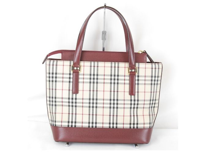 Borsa Burberry Nova Check rossa Rosso - vista 2