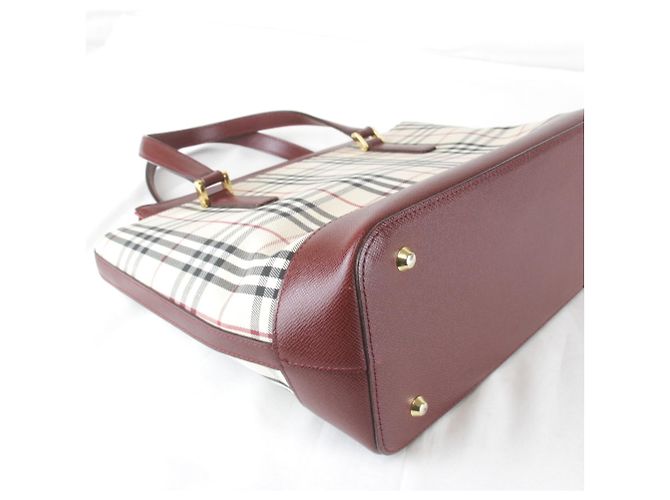 Borsa Burberry Nova Check rossa Rosso - vista 4