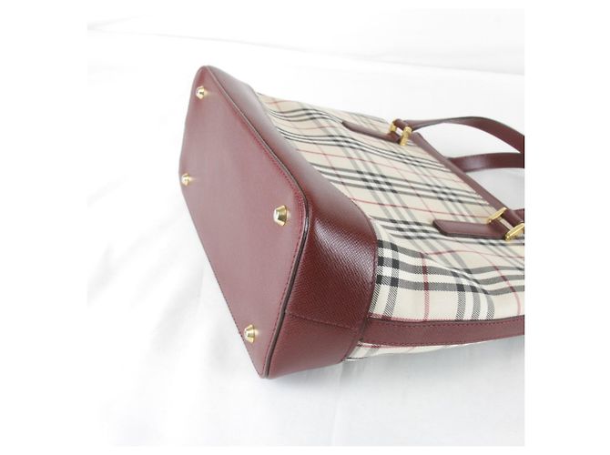 Borsa Burberry Nova Check rossa Rosso - vista 5