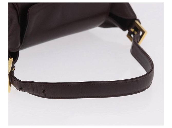 Borsa a Spalla FENDI in Pelle Marrone Oro Auth ep14874 D'oro - vista 7