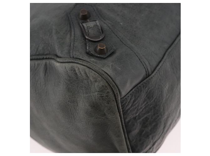 Borsa BALENCIAGA Vero in Pelle 2way Grigia 235216 Auth 185366V - vista 16