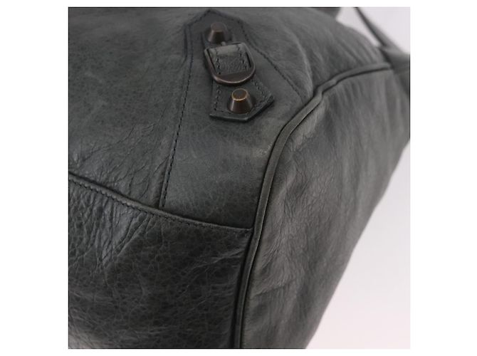 Borsa BALENCIAGA Vero in Pelle 2way Grigia 235216 Auth 185366V - vista 17