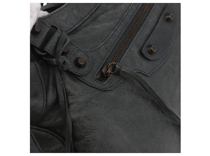 Borsa BALENCIAGA Vero in Pelle 2way Grigia 235216 Auth 185366V - vista 21