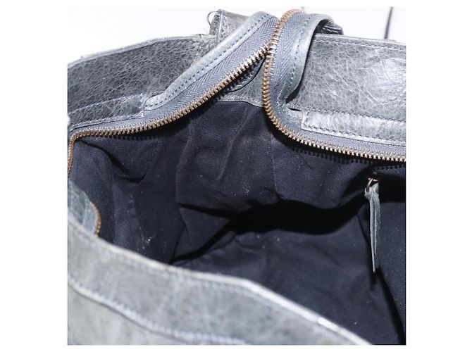 Borsa BALENCIAGA Vero in Pelle 2way Grigia 235216 Auth 185366V - vista 26