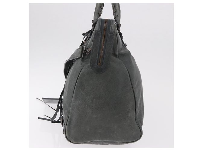 Borsa BALENCIAGA Vero in Pelle 2way Grigia 235216 Auth 185366V - vista 3
