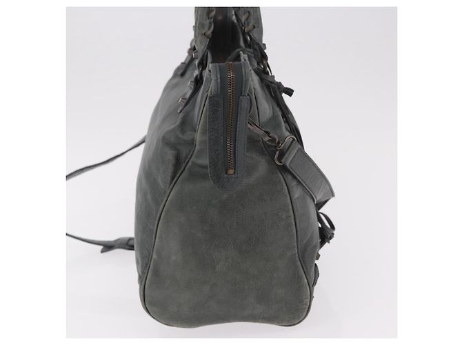 Borsa BALENCIAGA Vero in Pelle 2way Grigia 235216 Auth 185366V - vista 4