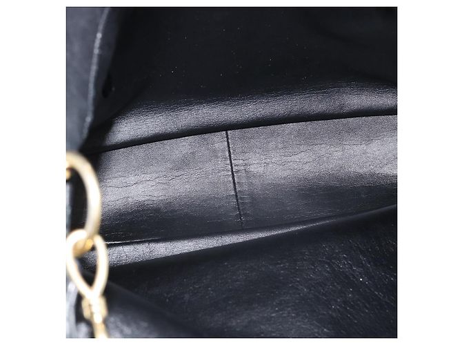 Borsa a Spalla GUCCI Bamboo in Pelle 2way Nero Oro 001 1577 3444 Auth BA13349 D'oro - vista 11