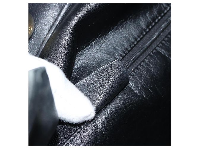 Borsa a Spalla GUCCI Bamboo in Pelle 2way Nero Oro 001 1577 3444 Auth BA13349 D'oro - vista 12