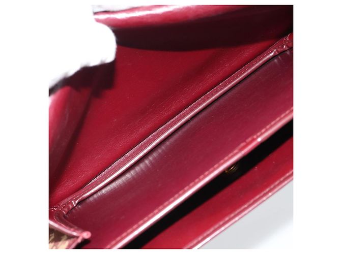 Borsa a Spalla Christian Dior Trotter Canvas Rosso Oro Auth BA13387 D'oro - vista 12