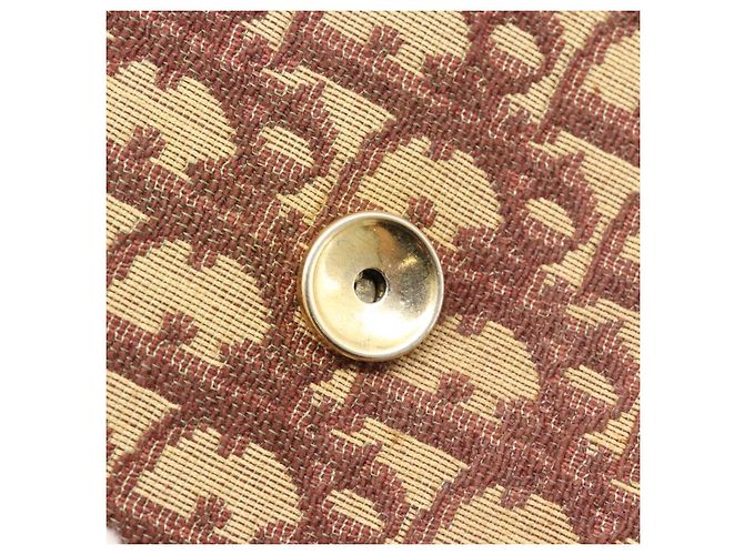 Borsa a Spalla Christian Dior Trotter Canvas Rosso Oro Auth BA13387 D'oro - vista 18