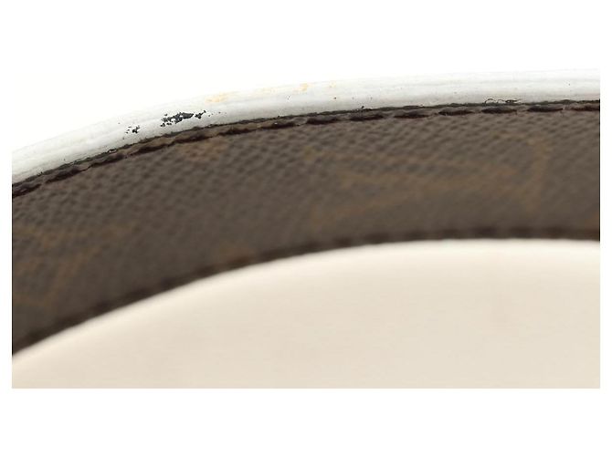 LOUIS VUITTON Borsa a Spalla Bauletto Monogram Papillon Bianco M81485 LV Auth 184393SM Monogramma - vista 10