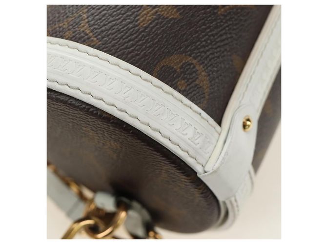 LOUIS VUITTON Borsa a Spalla Bauletto Monogram Papillon Bianco M81485 LV Auth 184393SM Monogramma - vista 17