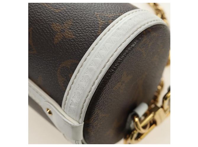 LOUIS VUITTON Borsa a Spalla Bauletto Monogram Papillon Bianco M81485 LV Auth 184393SM Monogramma - vista 18
