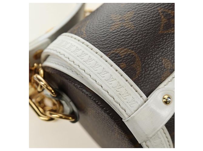 LOUIS VUITTON Borsa a Spalla Bauletto Monogram Papillon Bianco M81485 LV Auth 184393SM Monogramma - vista 19