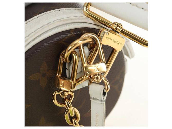 LOUIS VUITTON Borsa a Spalla Bauletto Monogram Papillon Bianco M81485 LV Auth 184393SM Monogramma - vista 21