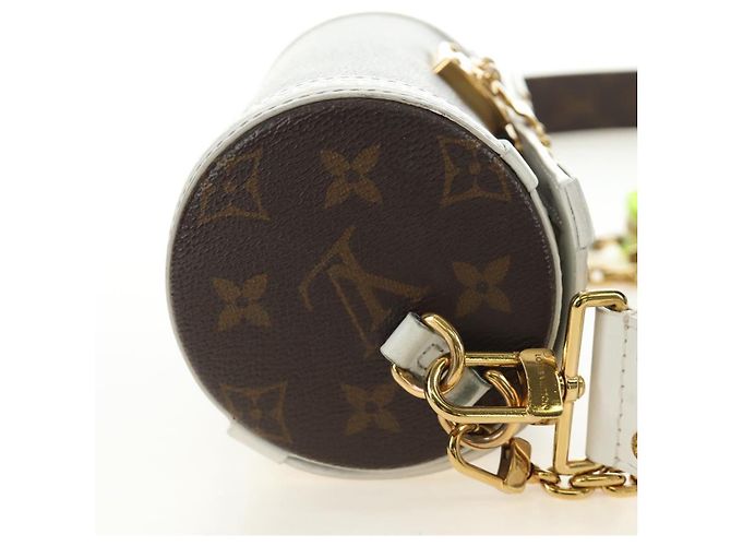 LOUIS VUITTON Borsa a Spalla Bauletto Monogram Papillon Bianco M81485 LV Auth 184393SM Monogramma - vista 4