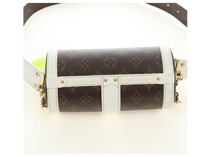 LOUIS VUITTON Borsa a Spalla Bauletto Monogram Papillon Bianco M81485 LV Auth 184393SM Monogramma - vista 5