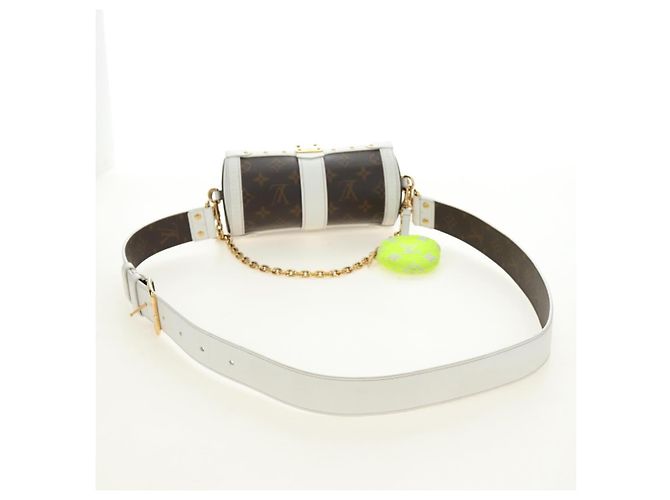 LOUIS VUITTON Borsa a Spalla Bauletto Monogram Papillon Bianco M81485 LV Auth 184393SM Monogramma - vista 9