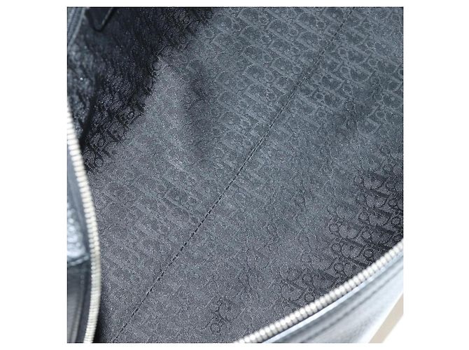 Christian Dior Boston Bag Leder Schwarz Silber Auth 184720SAM - Ansicht 10