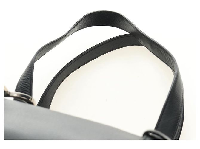 Christian Dior Boston Bag Leder Schwarz Silber Auth 184720SAM - Ansicht 14