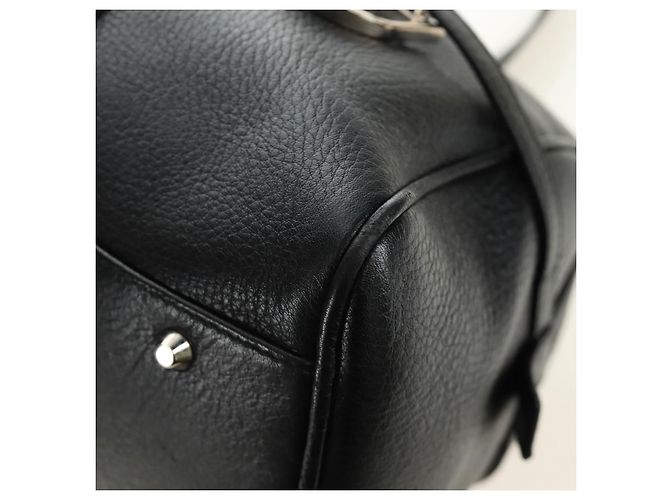 Christian Dior Boston Bag Leder Schwarz Silber Auth 184720SAM - Ansicht 15