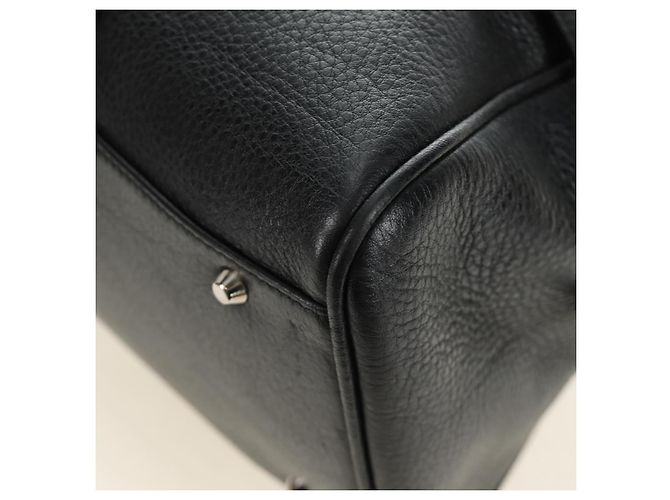 Christian Dior Boston Bag Leder Schwarz Silber Auth 184720SAM - Ansicht 17
